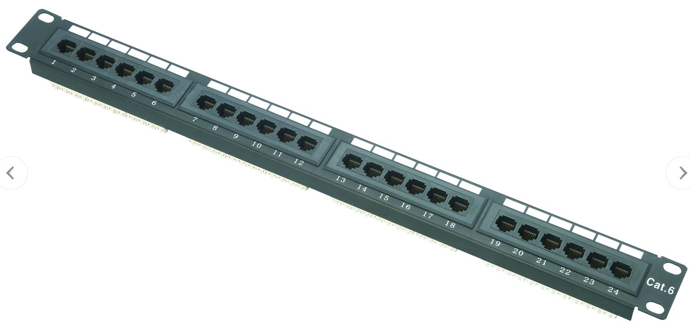 Utp Cat5e 24 Port Ethernet Patch Panel Cable Management