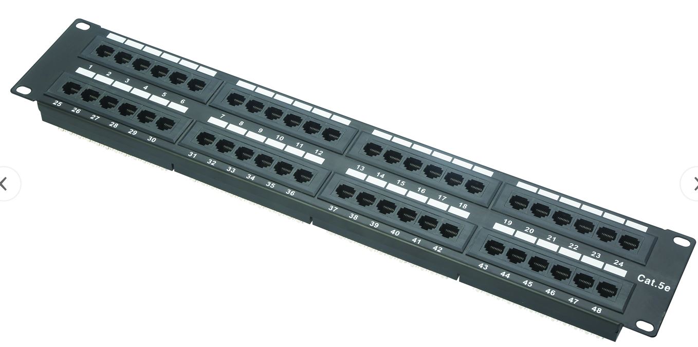 2U UTP 48Port C6 patch panel Cable