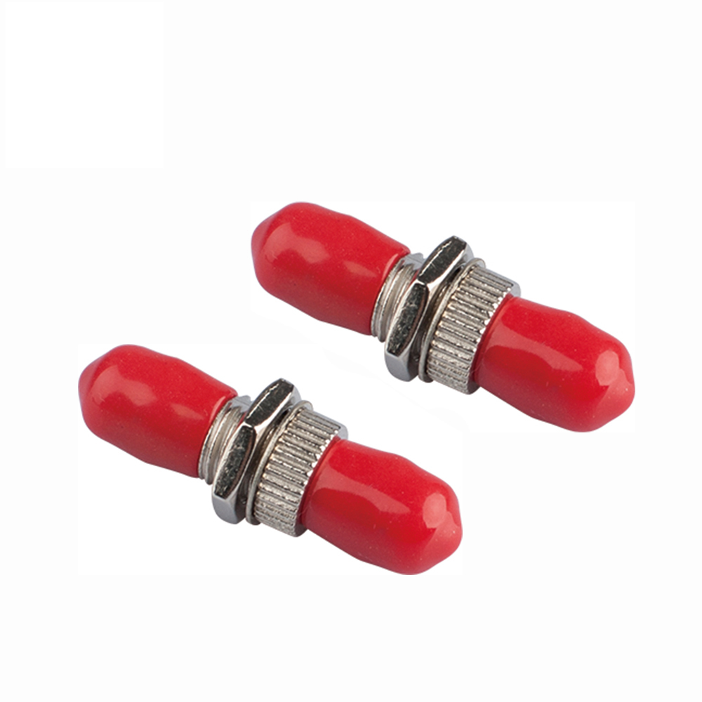 ST Simplex Optical Fiber Adaptor Singlemode / Multimode with Red Cap