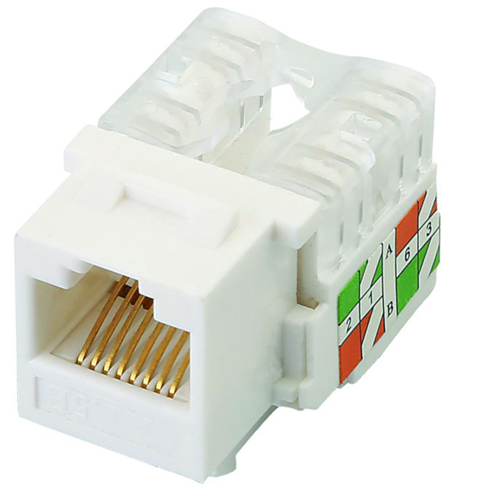 K017-C5E CAT5E UTP 90°110 Dual Keystone Jack