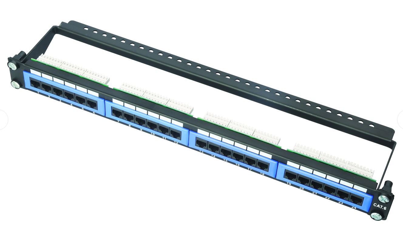 1U UTP 24Port with Cable Management CAT6 patch panel