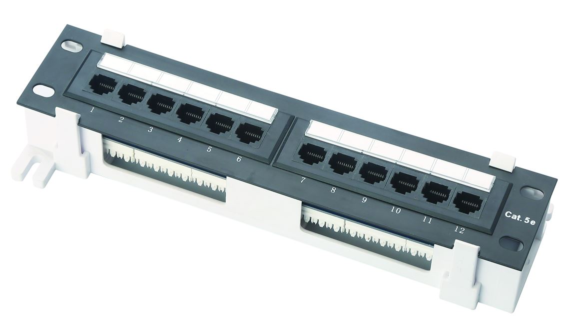 Utp Wall Mount 12 Port Cat5e Patch Panel