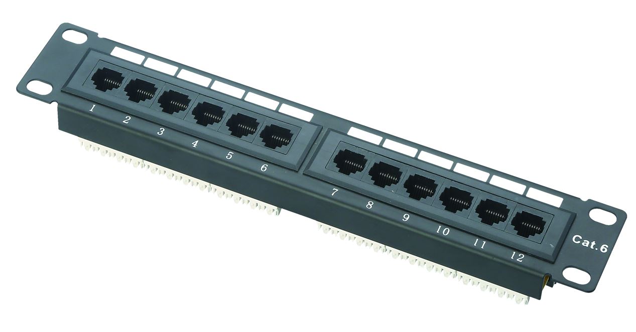 1U UTP 12Port C6 patch panel