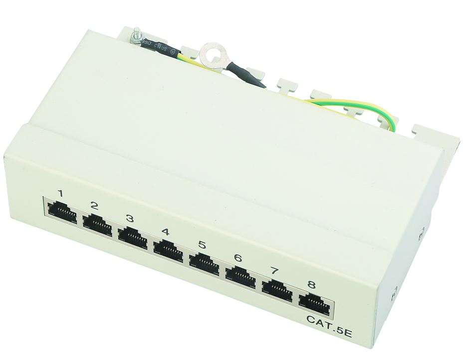 1U FTP 8Port C5E patch panel with cable