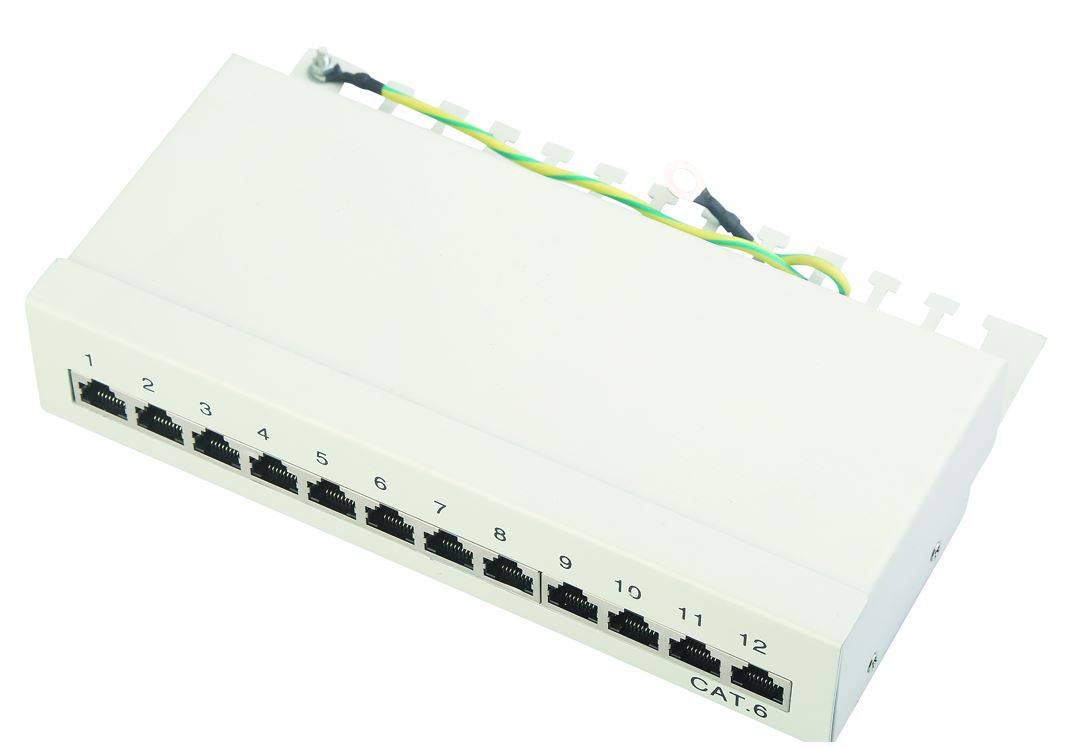 1U FTP 12Port C6 patch panel with cable