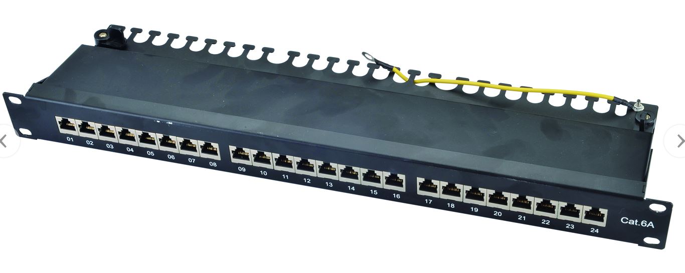 1U FTP 24Port C6A patch panel with cable