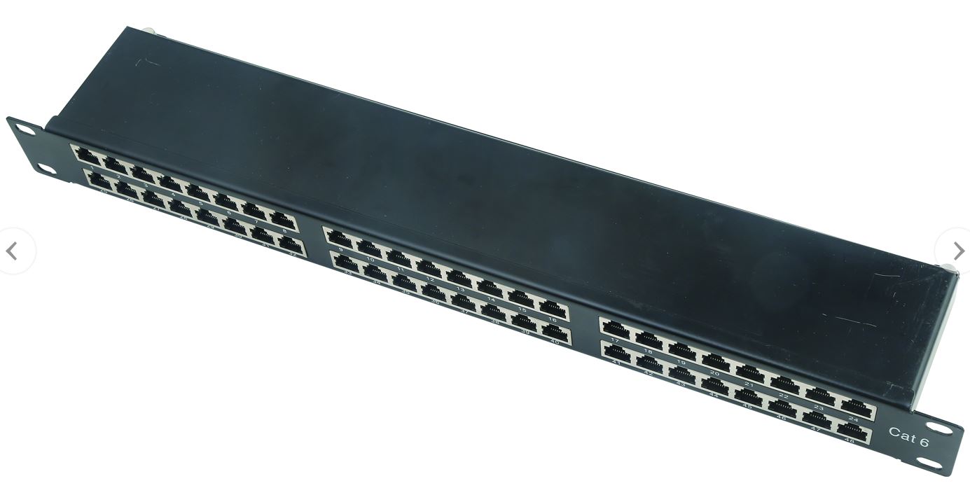 FTP 48 Port 2U Cat6 Patch Panel For Lan Cabling Network