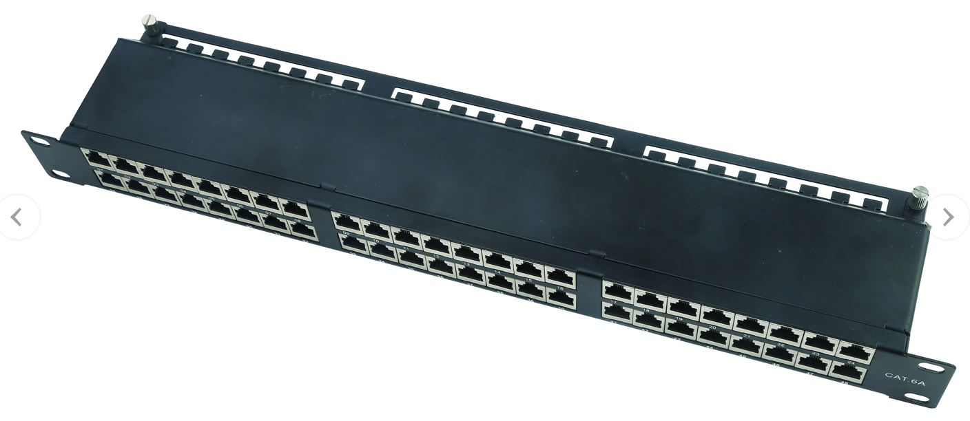 2U FTP 48Port C6A patch panel with cable