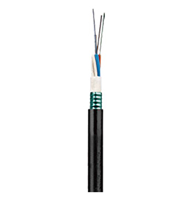 Black Multi Fiber Optic Cable , LE-GYTS Outdoor Fiber Optic Cable ISO Approved