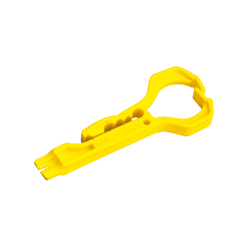 Yellow Cable Stripper, Easily Portable Tool for Working Technicians, Electricians, and Installers 