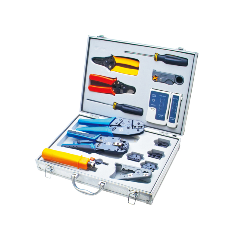LE-K4015 Network Wiring Tools Kit Set Of Crimp Punch Strip Cut Tool Tester