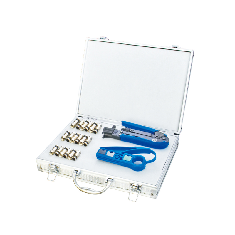 RJ45/12/11 Network Cable Tool Set For Crimping / Cutting / Stripping CE Approved