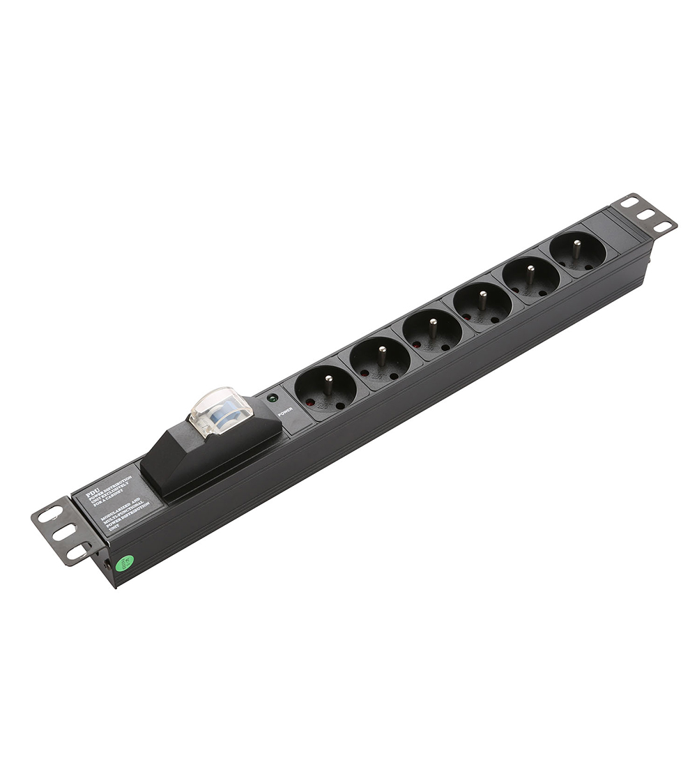 Network Basic Rack Pdu Server Rack PDU 19 Inch France Type For Electric Power Transmission