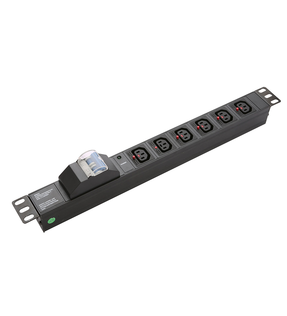 IEC Type C13 19 Inch Rack Pdu Power Distribution Unit 250VAC Rated Voltage