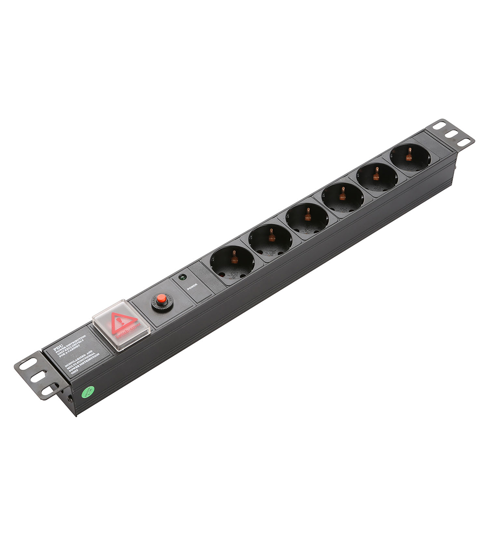 Germany Type 10 Inch 19 Inch Server Rack Pdu Overload Surge Protection