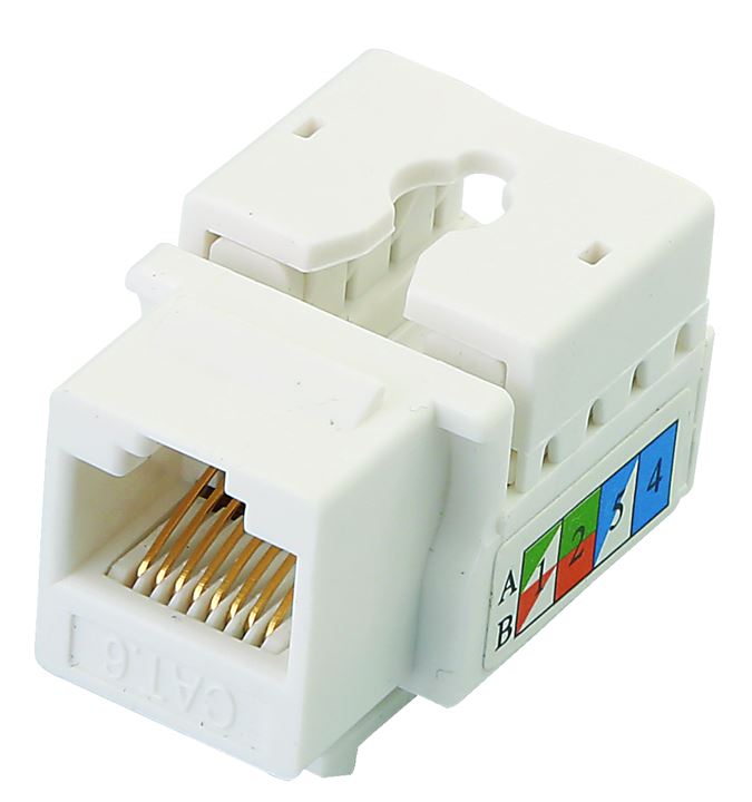 K008-C5E CAT5E UTP 90°110 IDC Keystone Jack