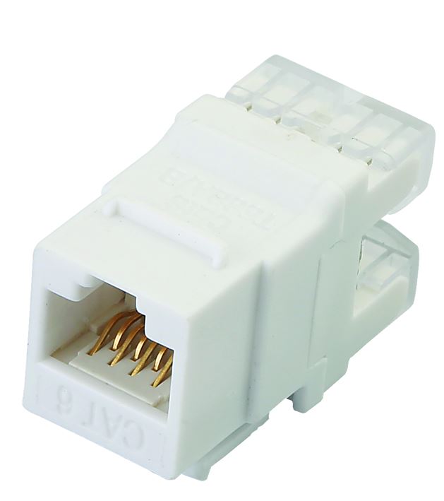 K009-C5E CAT5E UTP 180°Dual IDC Keystone Jack