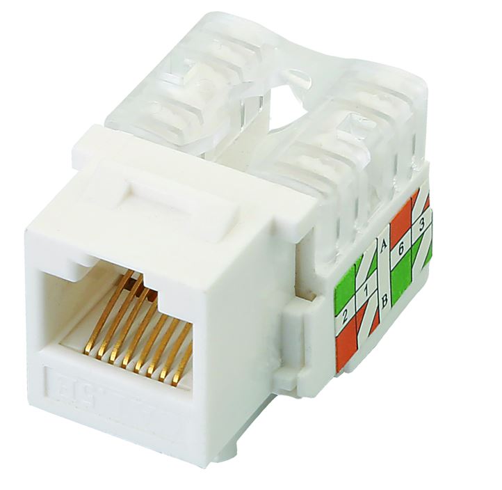 K017-C6 CAT6 UTP 90° Dual IDC Keystone Jack