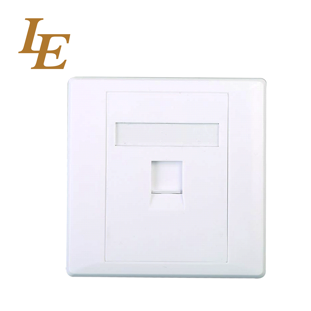 Single Port Rj45 Wall OEM / ODM Network Faceplate Socket