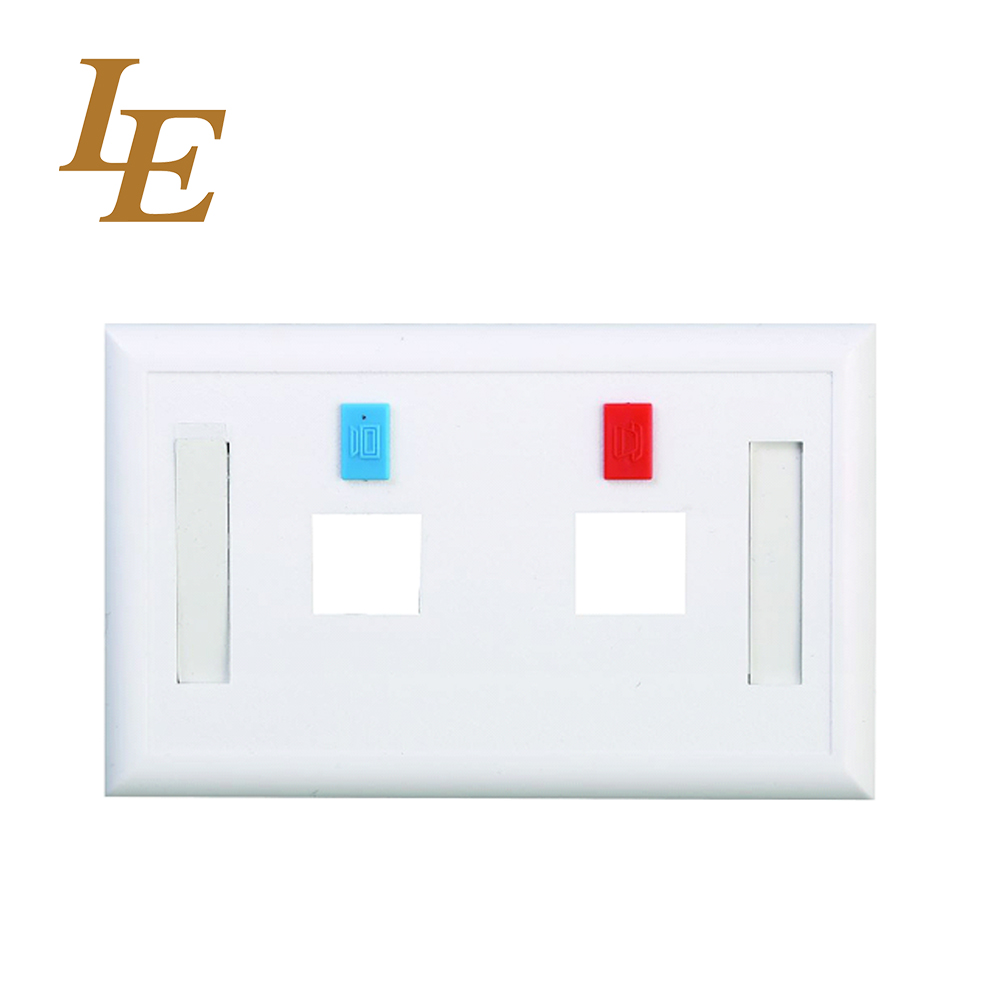 120 Type 2 Port Keystone Jack Rj45 Faceplate Wall Socket